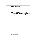 TextWrangler 3.0 User Manual