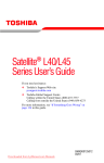 Toshiba SATELLITE L45-S7423 User Guide Manual