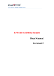 RFR400 433MHz Router User Manual