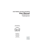 Thermal Mass Flow Meter Manual for Sage 100 -200-300