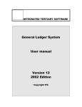General Ledger System User manual Version 12 2002 Edition
