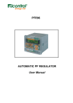 PFR96 AUTOMATIC PF REGULATOR User Manual