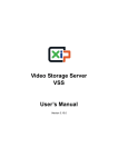 Video Storage Server VSS User`s Manual