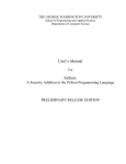 User`s Manual - School of Engineering and Applied Science