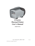 H Series Thermal Printer User`s Manual