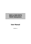 SAS to SAS/SATA RAID Subsystem User Manual