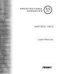AAM 802/1602 User Manual