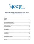 Reliance Certification Body User Manual