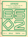 MICRO 6502 Journal, Volume 12, May 1979