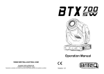 BTX-700SW preliminary manual