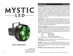 ADJ - Mystic LED user manual - Premier Lighting and Production