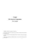 Crypta File Security Programme User`s manual
