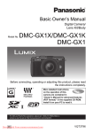 panasonic lumix dmc-gx1 User guide manual operating instructions