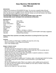 Haze Machine FM-HAZERZ150 User Manual - Techni-Lux