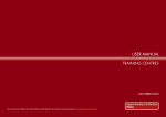 USER MANUAL USER MANUAL TRAINING CENTRES