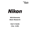 NIS-Elements Basic Research User`s Guide (Ver. 4.00)