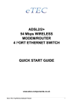 PT-8411G Quick Setup Guide