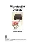 Vibrotactile Display User`s Manual