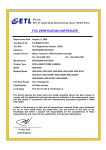 FCC VERIFICATION CERTIFICATE