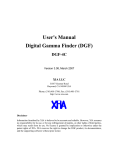 User`s Manual Digital Gamma Finder (DGF)