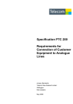 PTC 200 Requirements for Connection of Customer