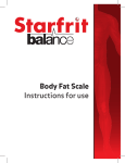 Body Fat Scale Instructions for use