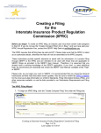 Creating a Compact Filing - Interstate Insurance Product Regulation