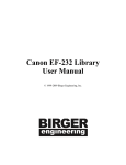 Canon EF-232 Library User Manual 1.3