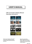 CCTV Camera OSD Manual