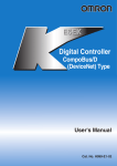 E5EK Digital Controller CompoBus/D (DeviceNet) Type User`s Manual