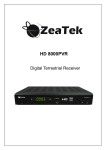 ZEATEK 8000PVR User Manual