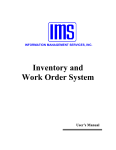 Inventory Work Order Manual - Information Management Services