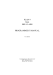 PLAN 9 from BELL LABS PROGRAMMER`S