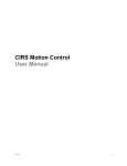 CIRS Motion Control User Manual