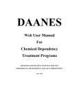 Web User Manual For Chemical Dependency Treatment Programs