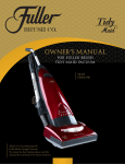 Owner`s Manual - Fuller Brush Vacuums