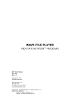 WAVE FILE PLAYER - Med Associates Inc.