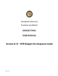 Section II.B - OPB Budget Development