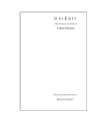 UniEdit User`s Guide