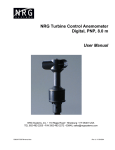 NRG Turbine Control Anemometer Digital, PNP, 8.0 m User Manual