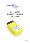 DA-Dongle PDI (Pre-Delivery Inspection) User`s Manual