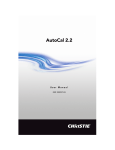 Christie AutoCAL V2.0 User Manual
