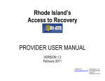 Rhode Island`s Access to Recovery PROVIDER USER MANUAL