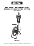 pipe & duct recording video borescope inspection system dps16