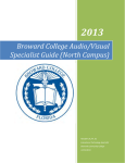 Broward College Audio/Visual Specialist Guide (North Campus)