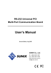 SUNIX RS232 Manual