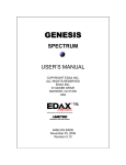 GENESIS SPECTRUM USER MANUAL