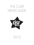 THE CJSR NEWS GUIDE 2012