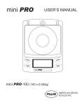 Mini PRO-100 (100x0.002g) - User Manual