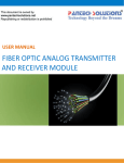 fiber optic analog transmitter and receiver module